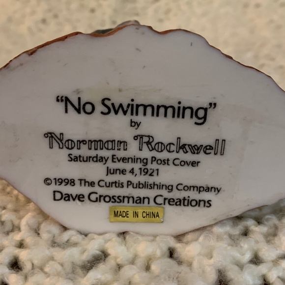 Norman Rockwell No Swimming figurine. - Picture 5 of 5